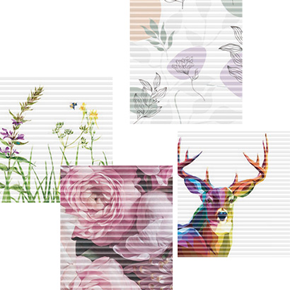 Plissee-Designs-Materialien