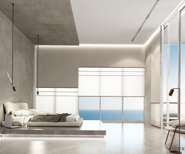 Geschlossene-Rollos-im-Schlafzimmer